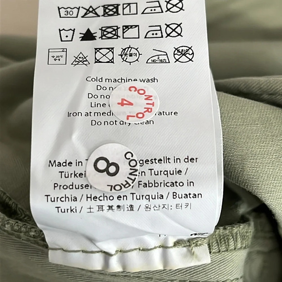 Amendi Gunnar in Green Organic Cotton Pleat Front Button Fly Pants - NEW Size 34 - Picture 12 of 12